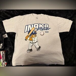 Inaka Power Graphic Tee Gray XXL Baseball Bear Shirt